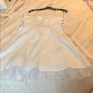 White light cotton dress 3/4